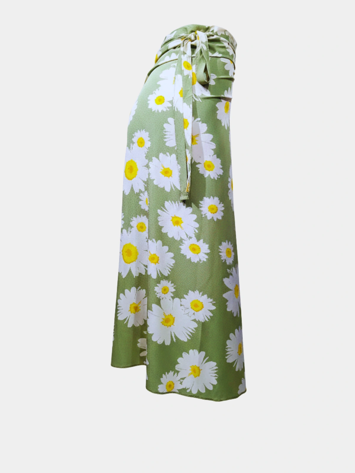 Green Daisy Wrap Skirt - N/A bottoms available at theGirlyZone Kampala